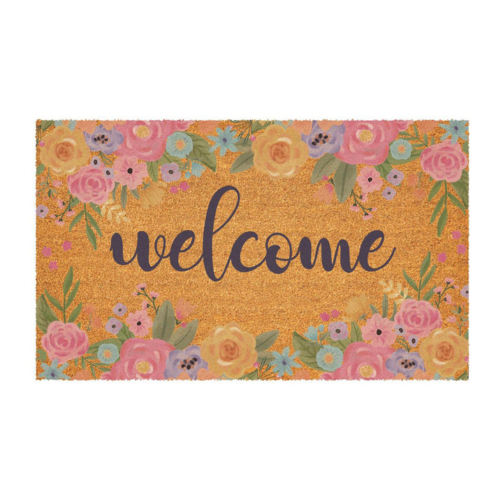 Bunny Blooms Spring Blossom Coir Doormat