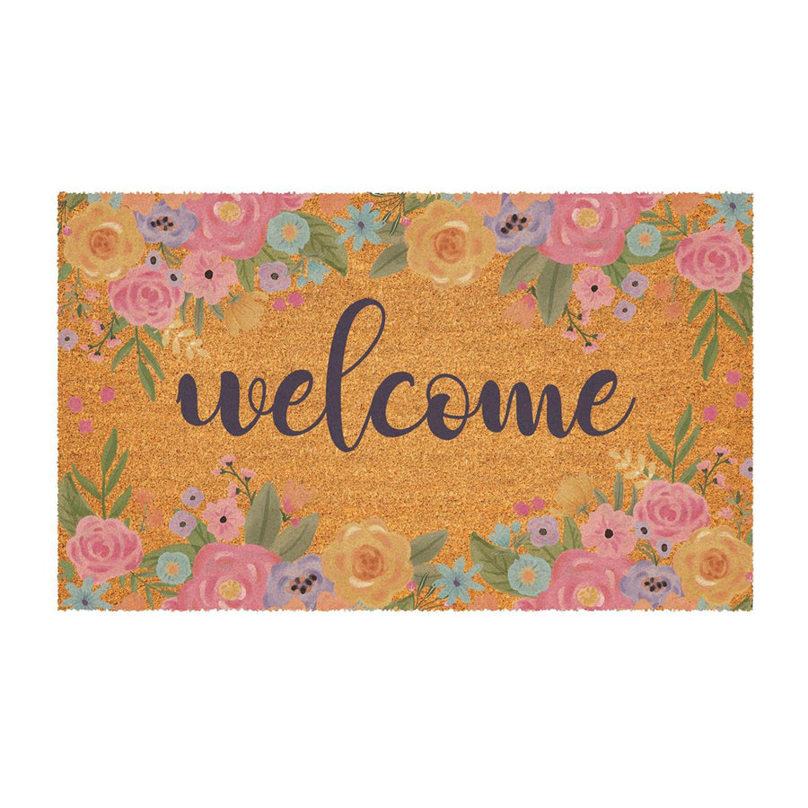Bunny Blooms Spring Blossom Coir Doormat