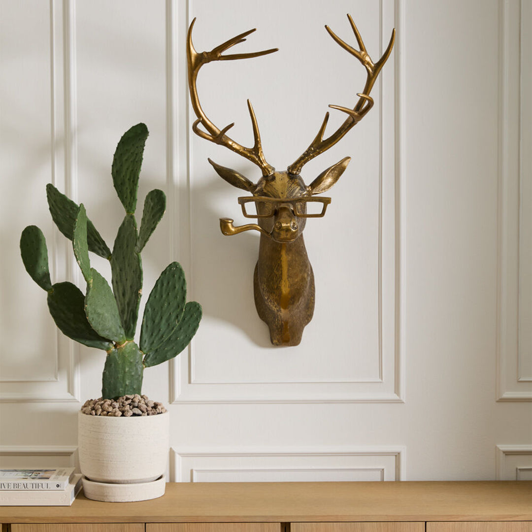 Wall Mounted Deer with Pipe