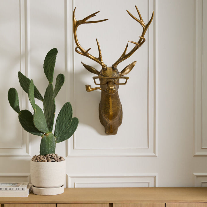 Wall Mounted Deer with Pipe
