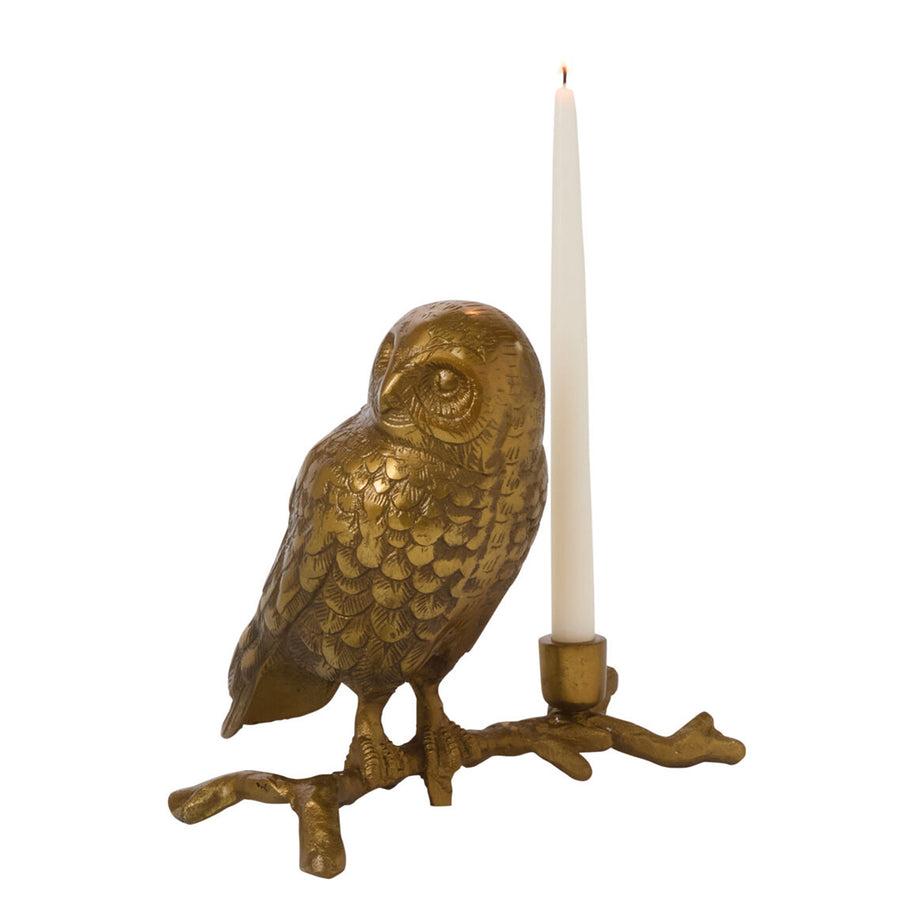 Owl's Watch Candle Holder