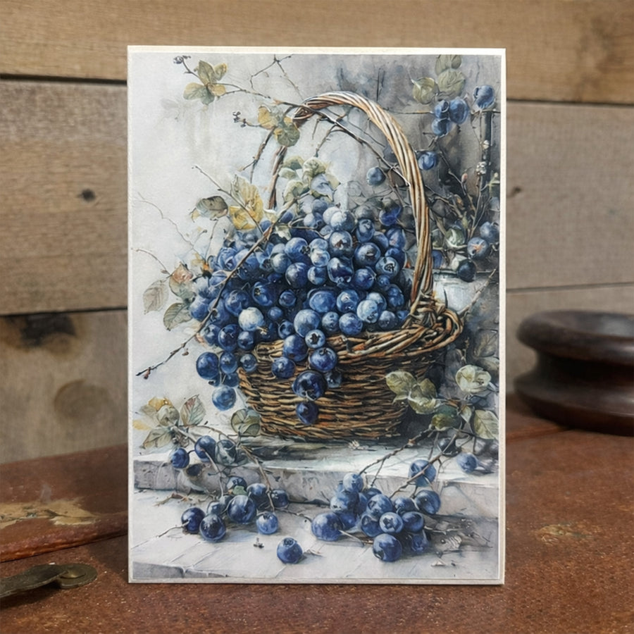Basket of Blueberries Block