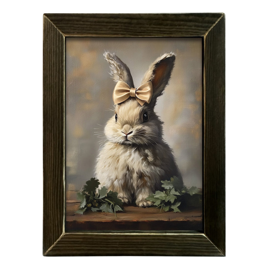Bow Bunny Framed Wall Art