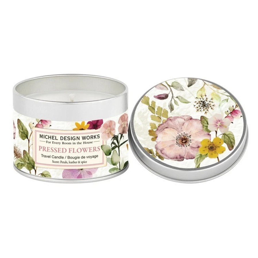 Michel Design Works Pressed Flowers Travel Candle