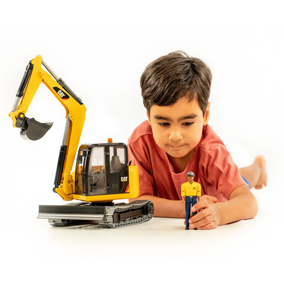 CAT Mini Excavator with Worker Toy