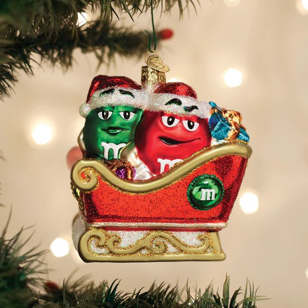 M&M's in Sleigh Ornament