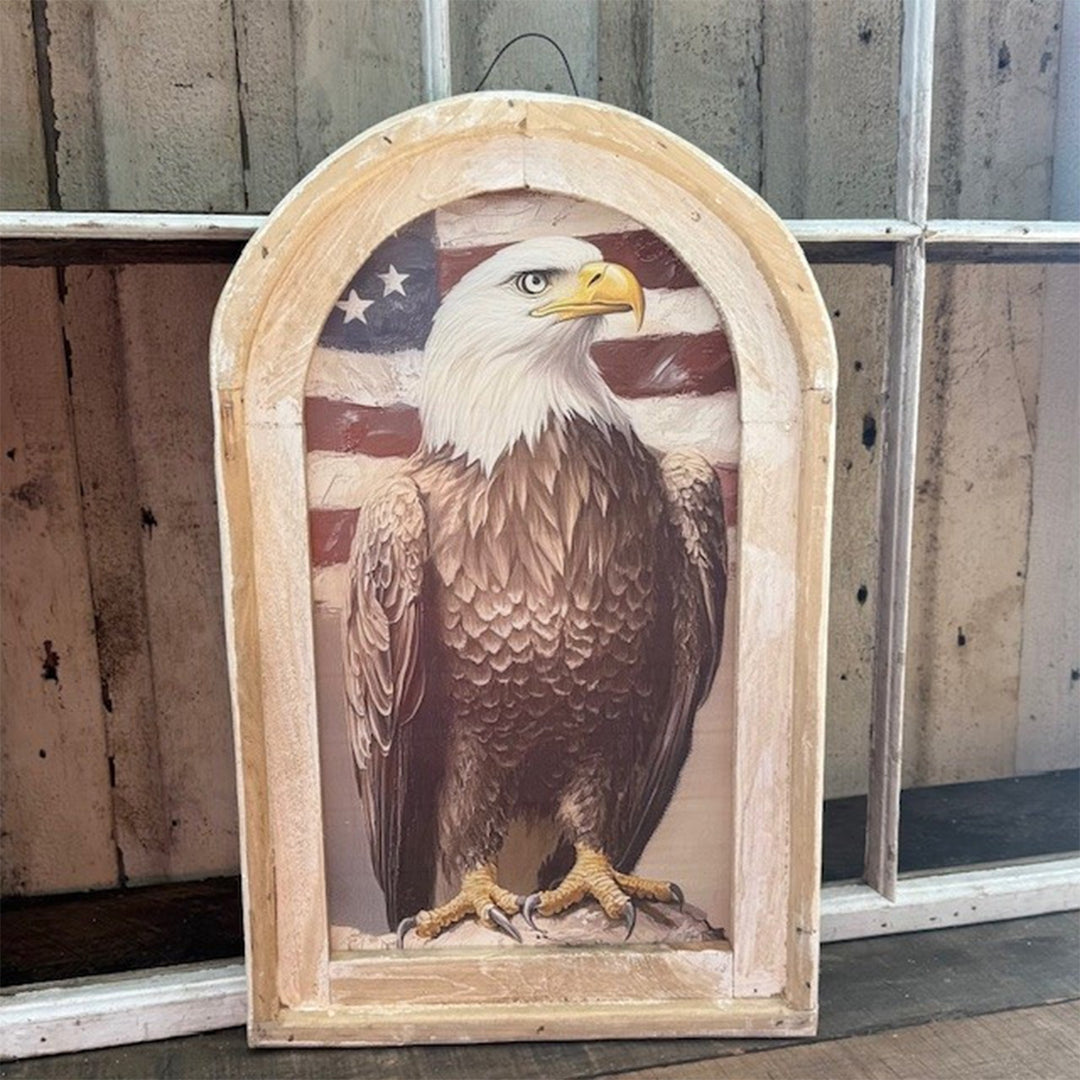 Vintage Patriotic Eagle Arch Wall Art