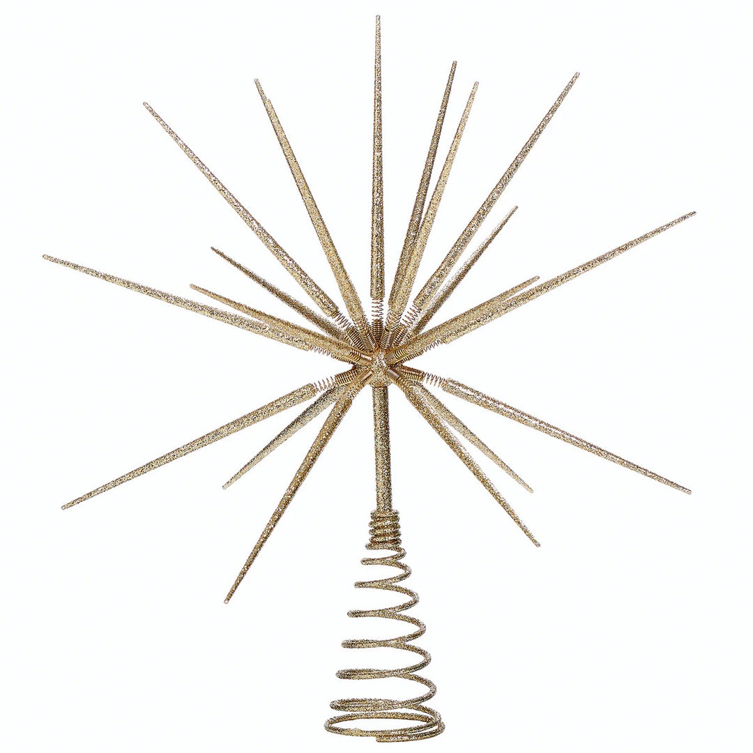 Gold Burst Tree Topper with Spikes on Spring