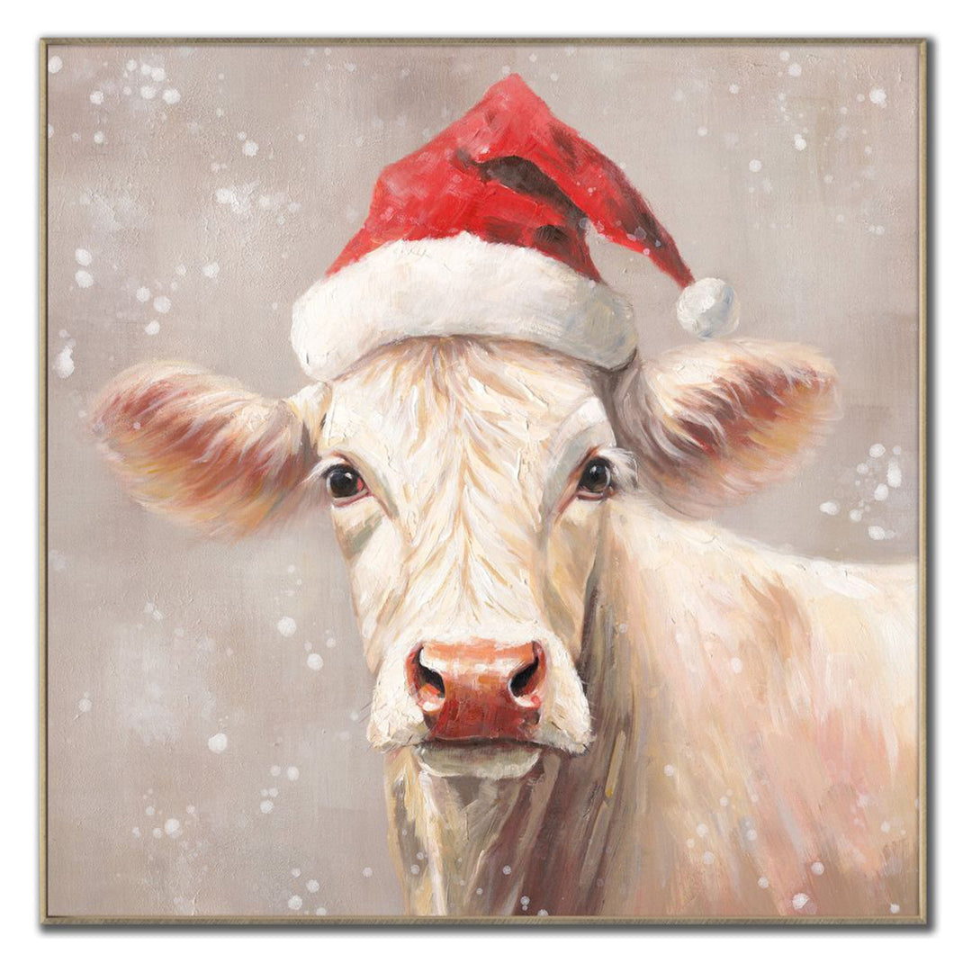 Santa's Little Cow Wall Art