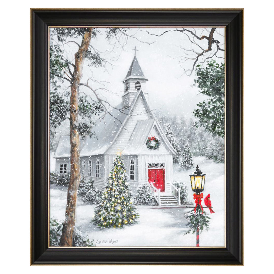 Church In Snow Wall Art