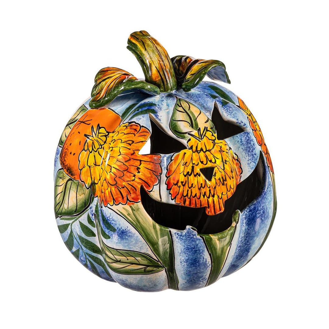 Marigold Harvest Talavera Ceramic Pumpkin