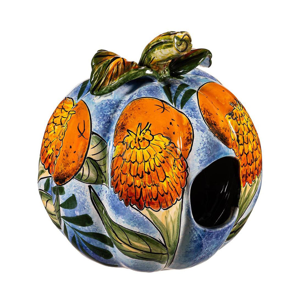 Marigold Harvest Talavera Ceramic Pumpkin