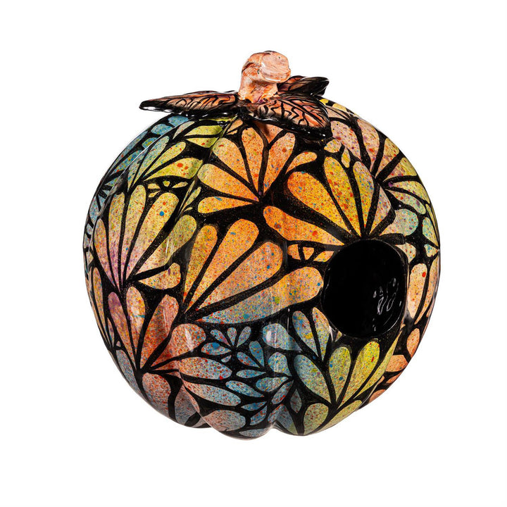 Floral Burst Talavera Ceramic Pumpkin 16 Inch