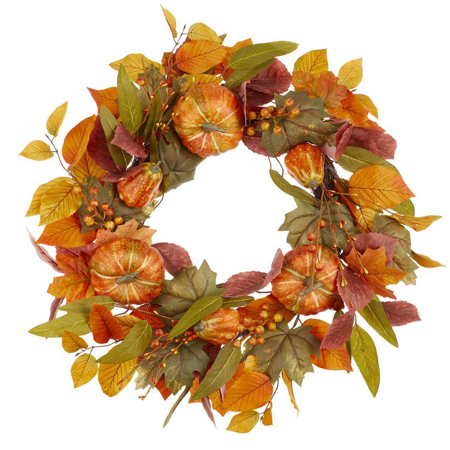 Fall Pumpkin & Berry Wreath