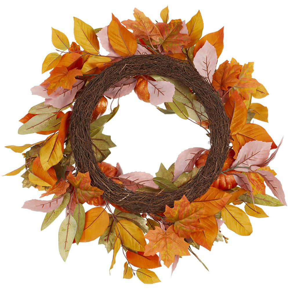 Fall Pumpkin & Berry Wreath