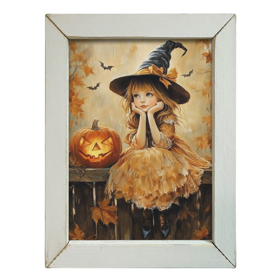 Girl Witch Dreaming Framed Wall Art