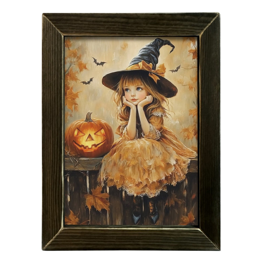 Girl Witch Dreaming Framed Wall Art