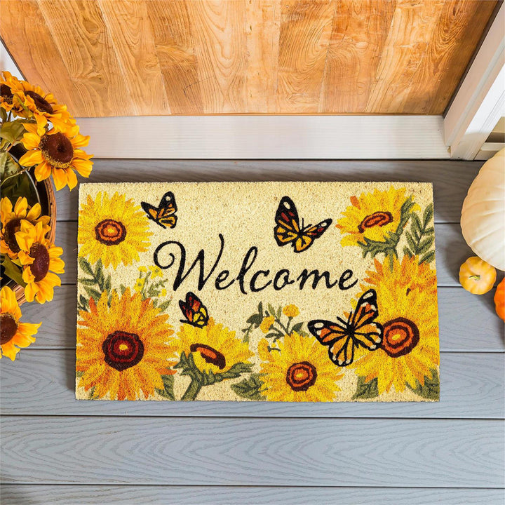 Butterfly Glow Flag and Mat Collection Doormat
