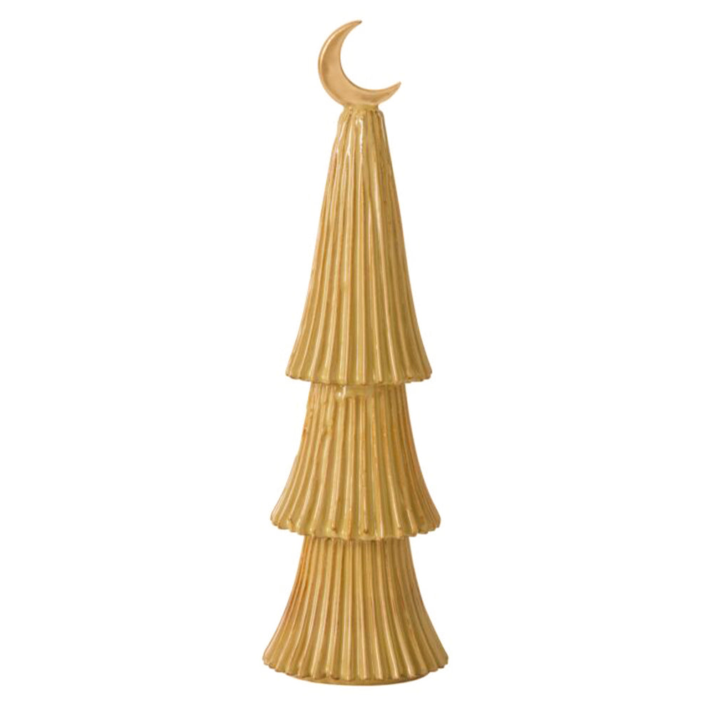 Ceramic Village Tree 15.5 Inches, Ochre