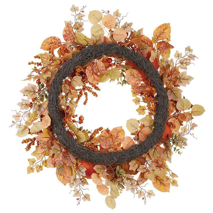 Velvet Pumpkin & Berry Wreath