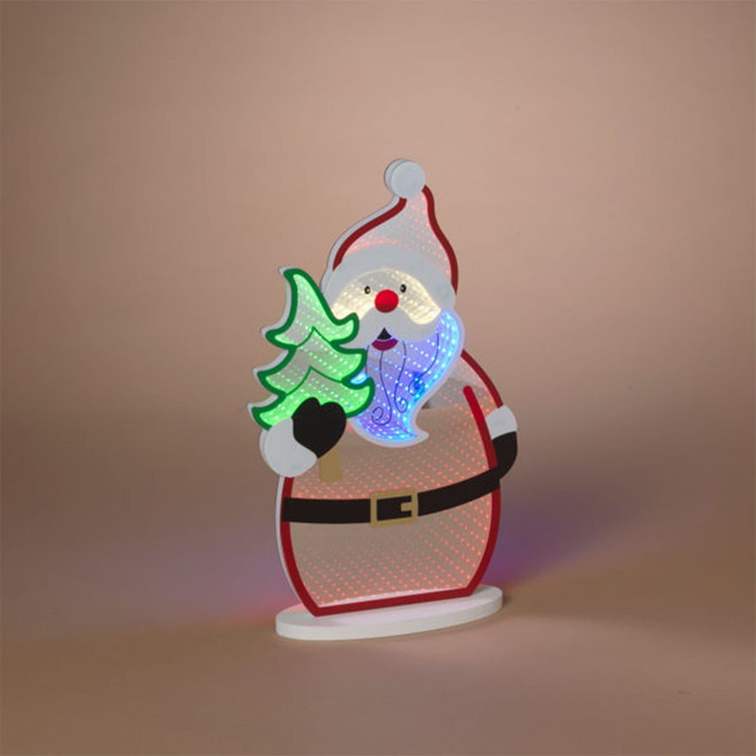 Infinity Light Christmas Santa with Tree