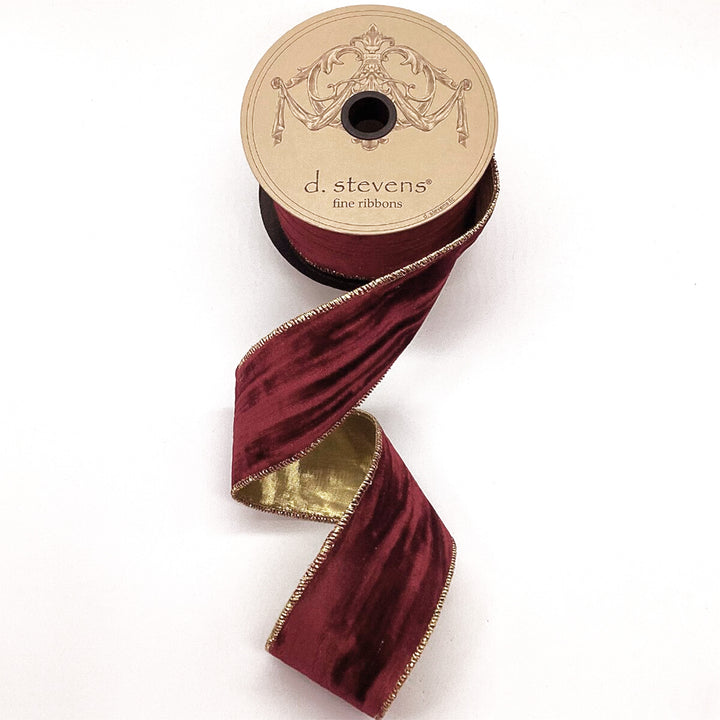 Burgundy Marble Velvet Ribbon
