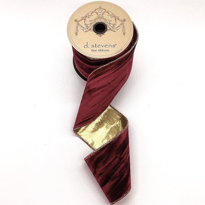 Burgundy Marble Velvet Ribbon