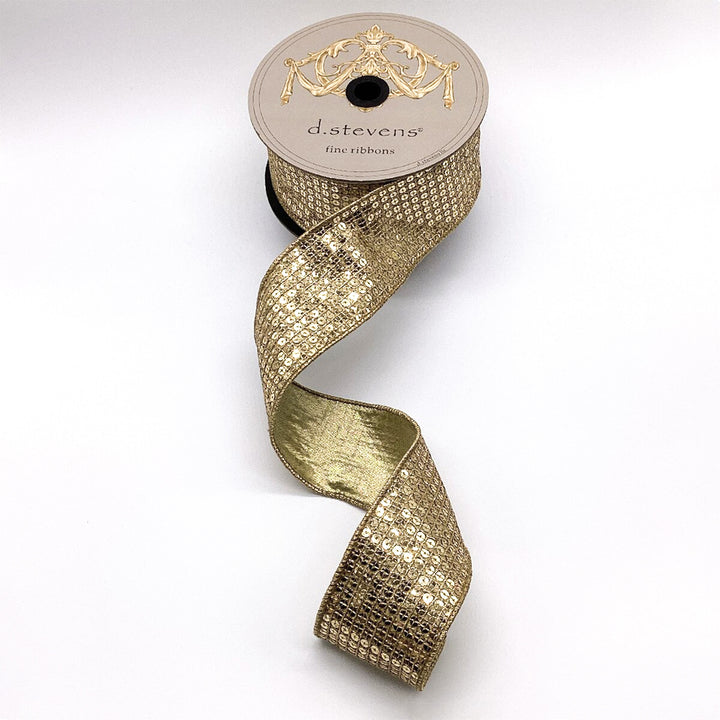 Metallic Gold Ribbon with Sequins