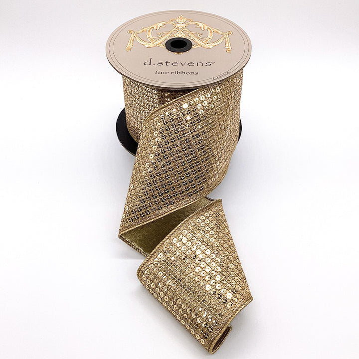 Metallic Gold Ribbon with Sequins