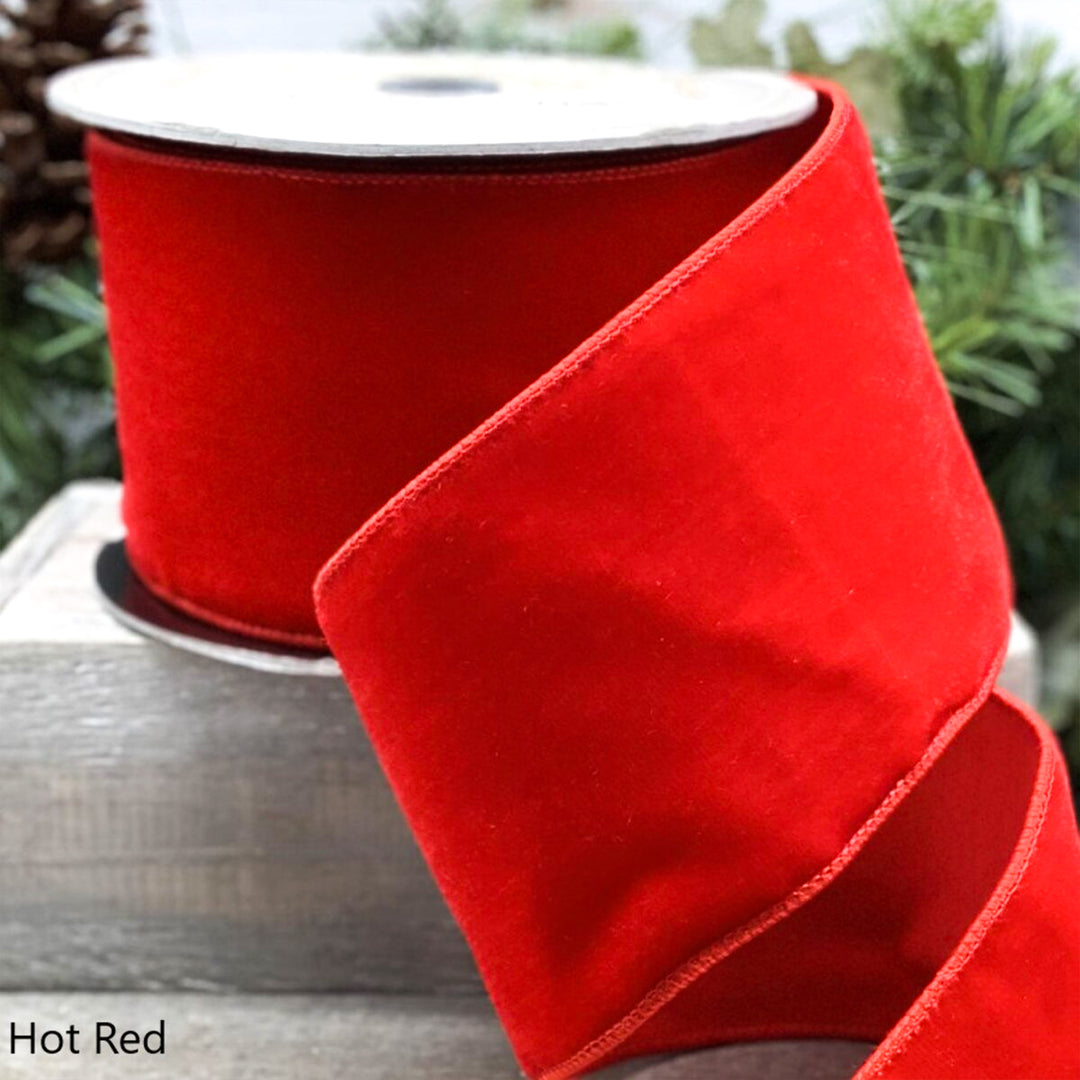 Hot Red Lush Velvet Ribbon