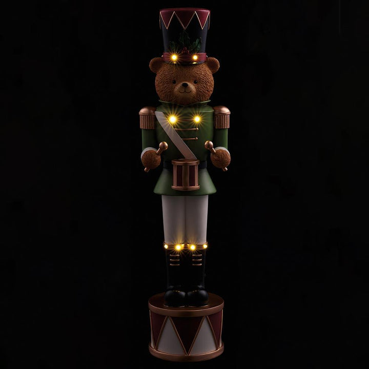 Lit Bear Soldier on Drum