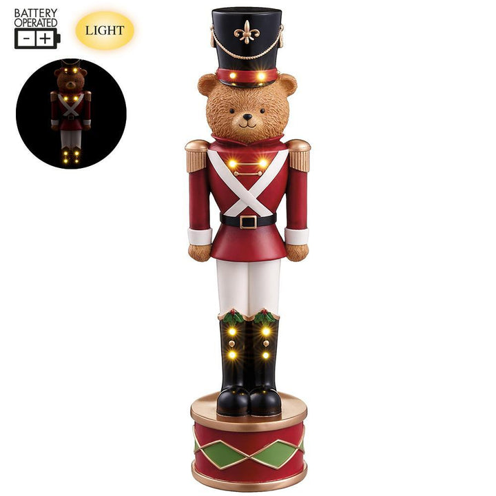 Lit Bear Soldier on Drum