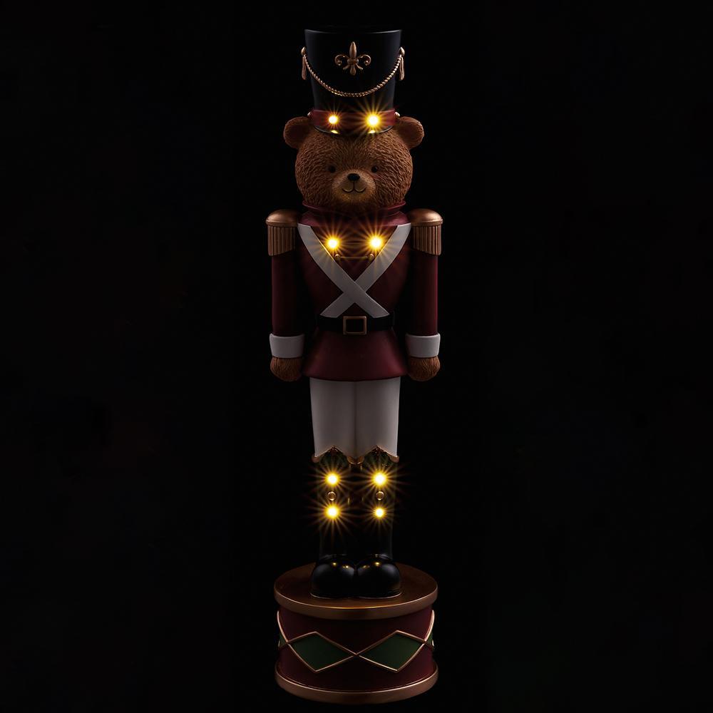 Lit Bear Soldier on Drum