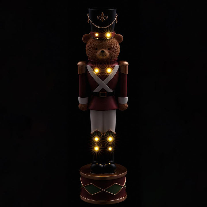 Lit Bear Soldier on Drum