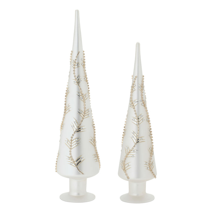 White and Gold Finial on Base