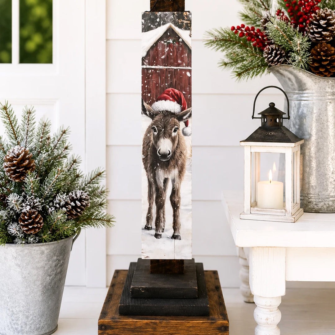 Christmas Donkey Porch Sign