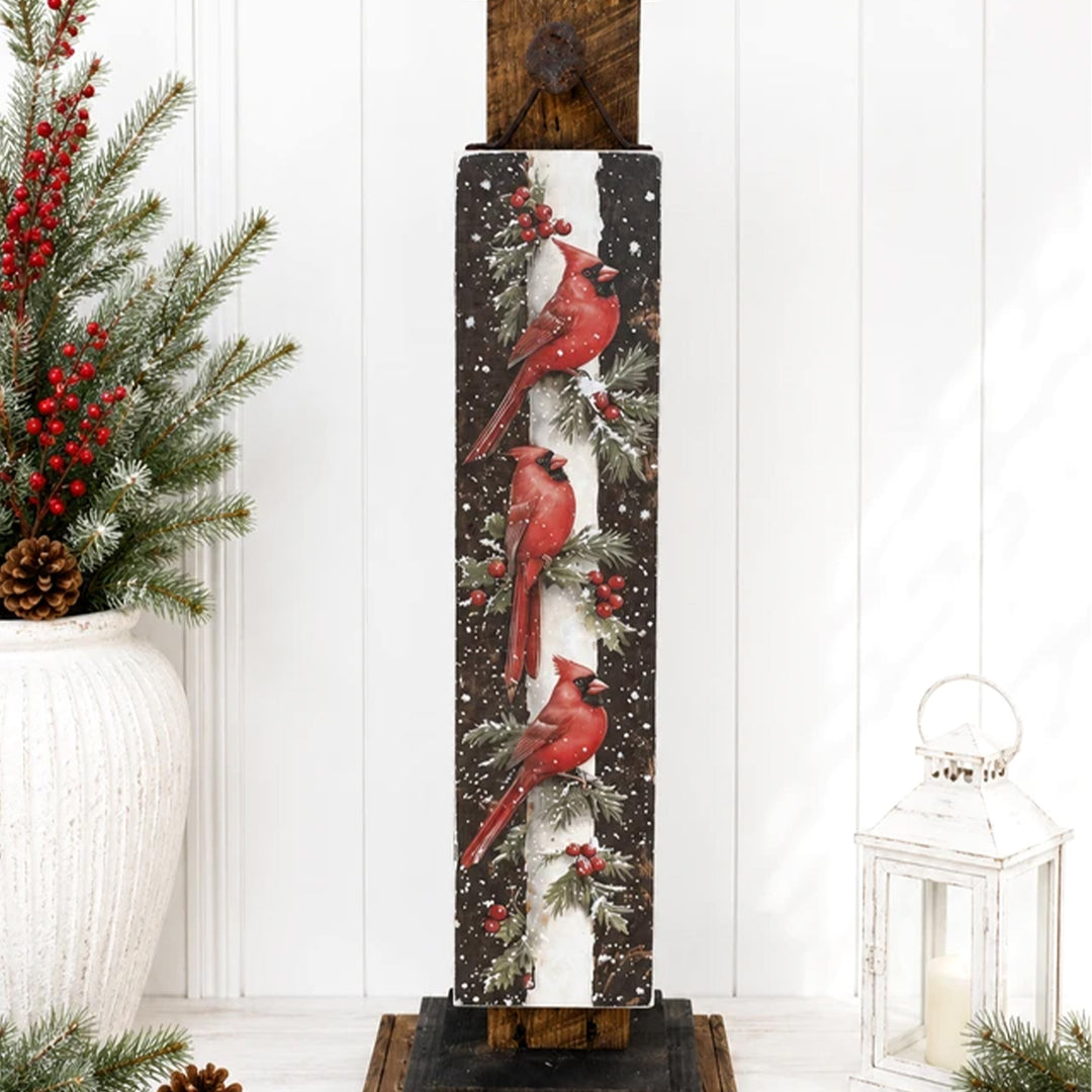 Stacked Cardinals Porch Sign