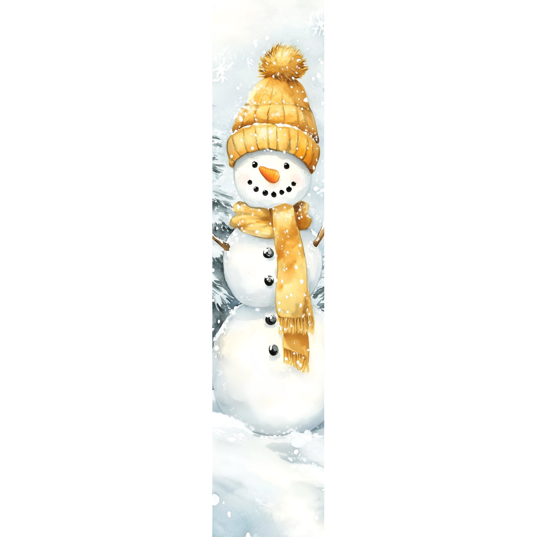 Golden Snowman Porch Sign