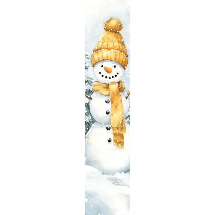 Golden Snowman Porch Sign