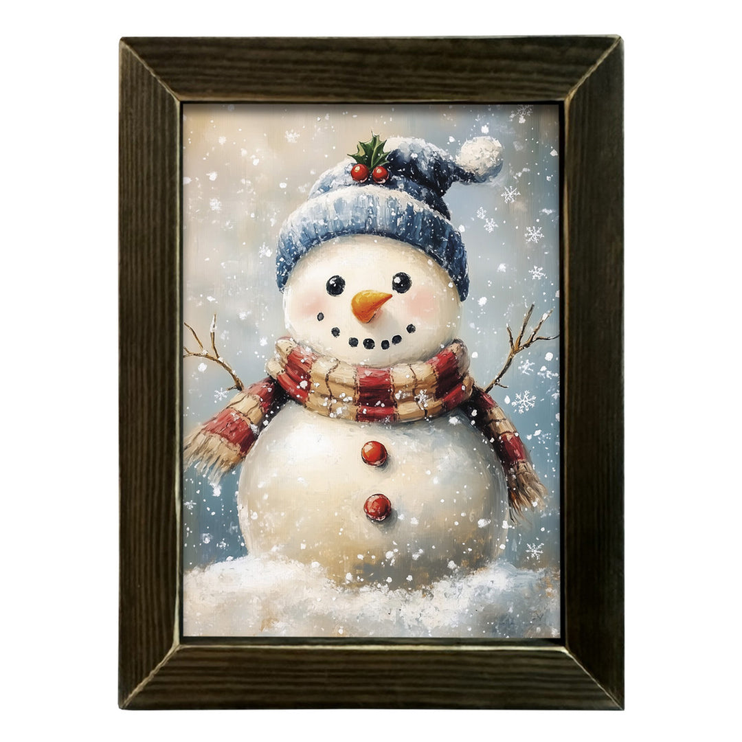 Cozy Snowman Framed Wall Art
