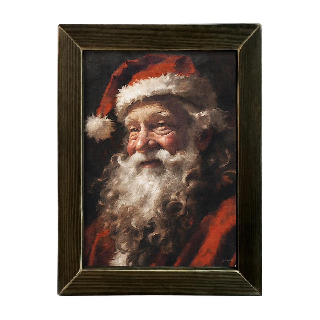 Santa's Bright Expression Framed Wall Art