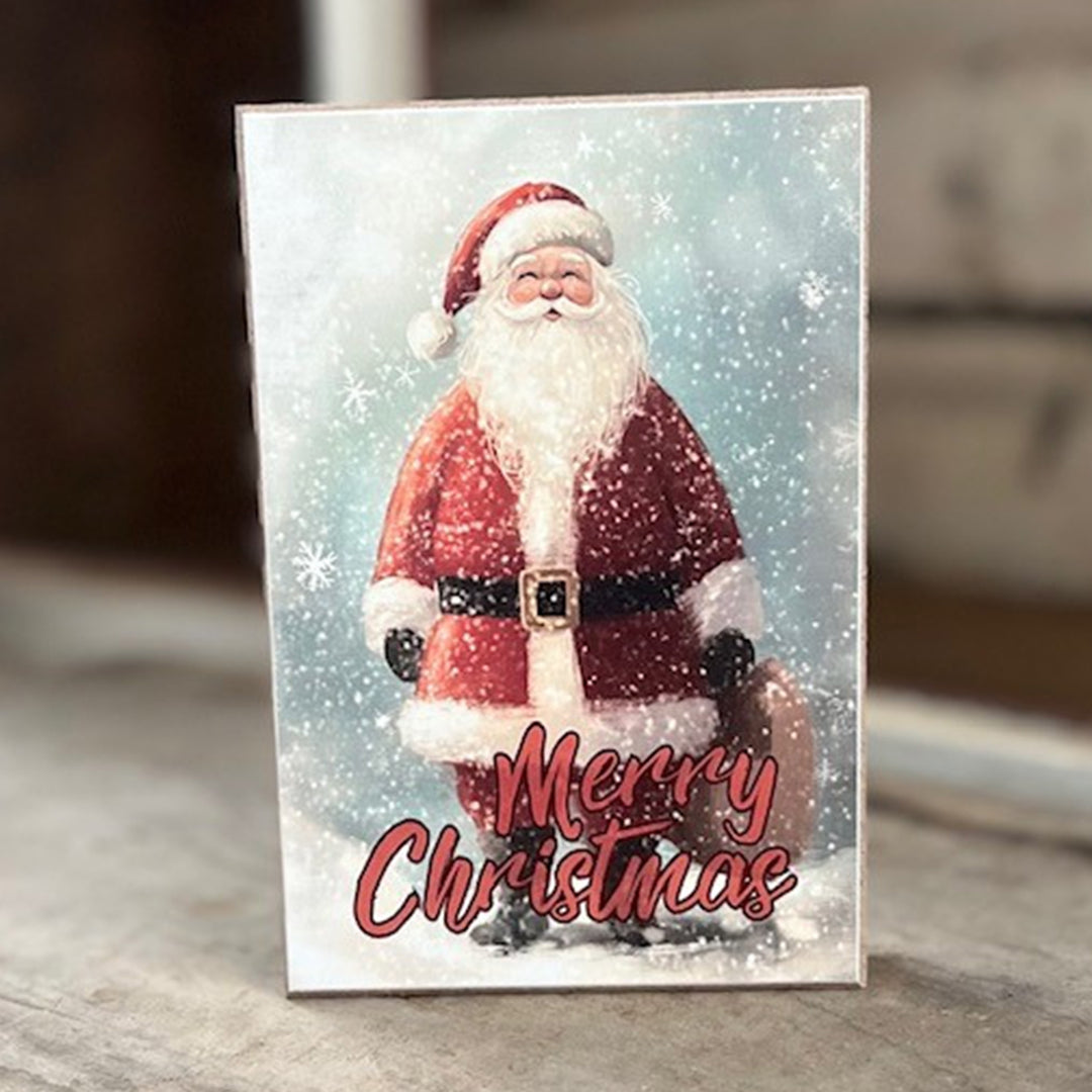 Merry Christmas Jolly Santa Block