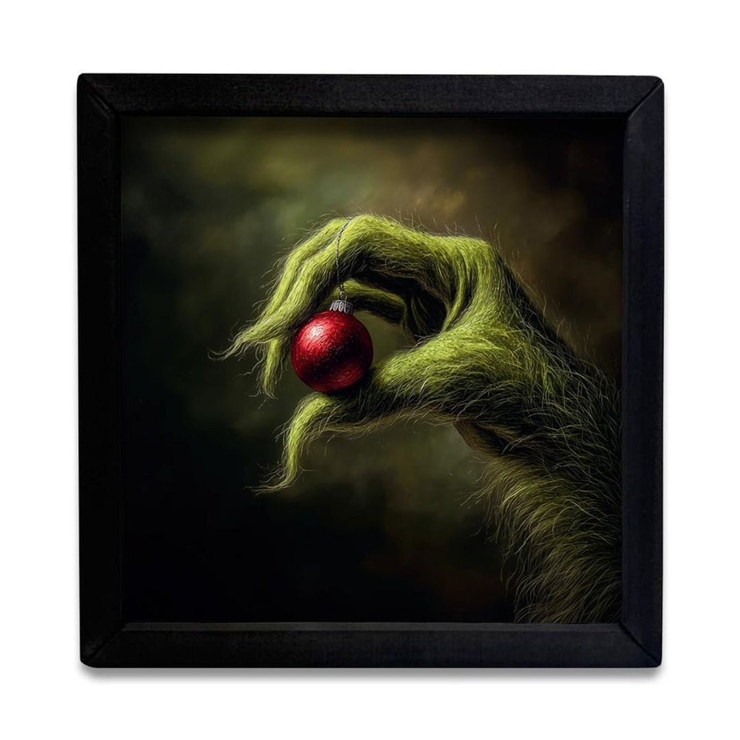 Grinchly Ornament Framed Wall Art