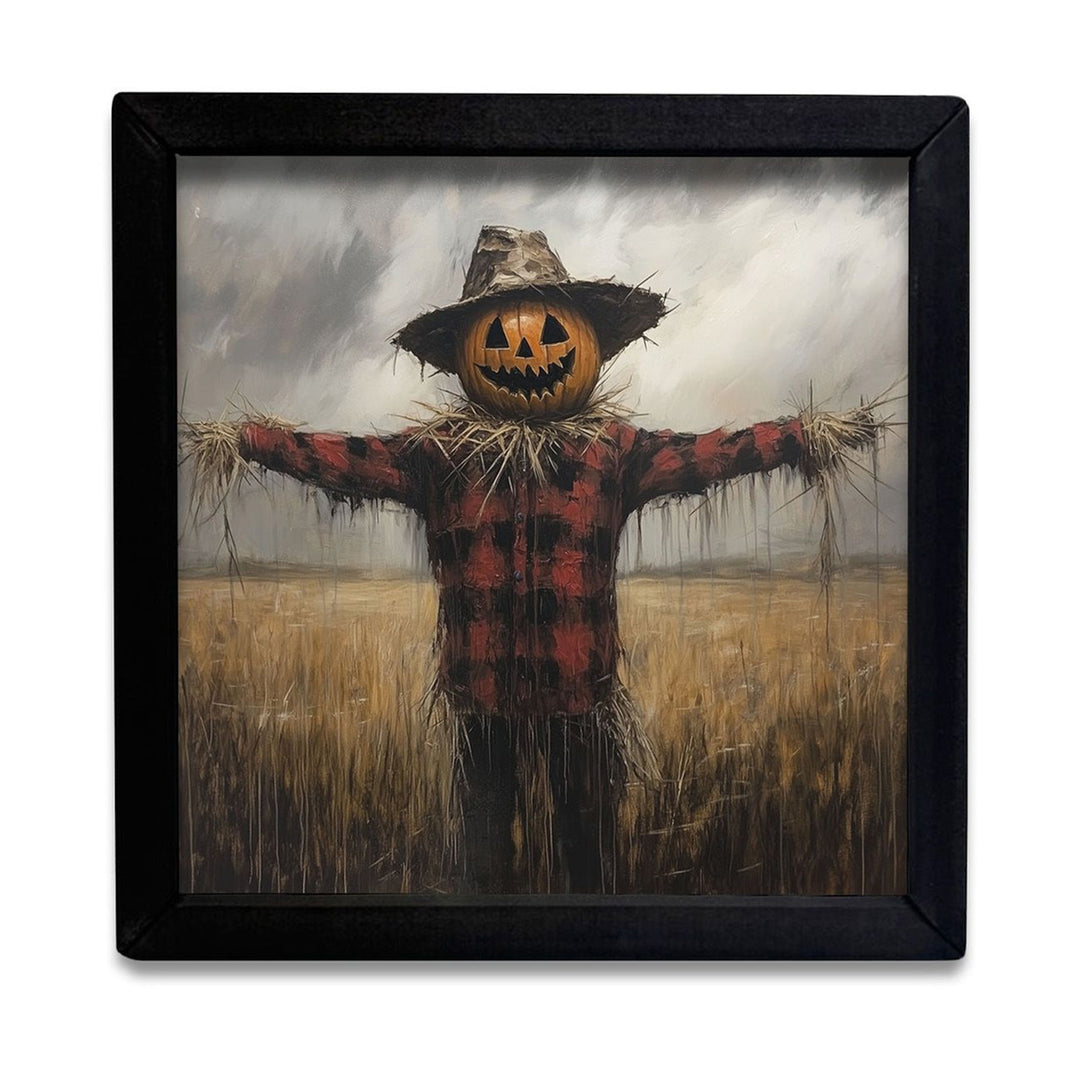 Pumpkin Scarecrow Framed Wall Art