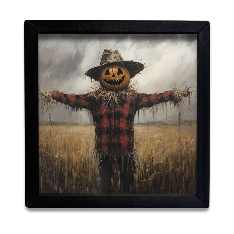 Pumpkin Scarecrow Framed Wall Art