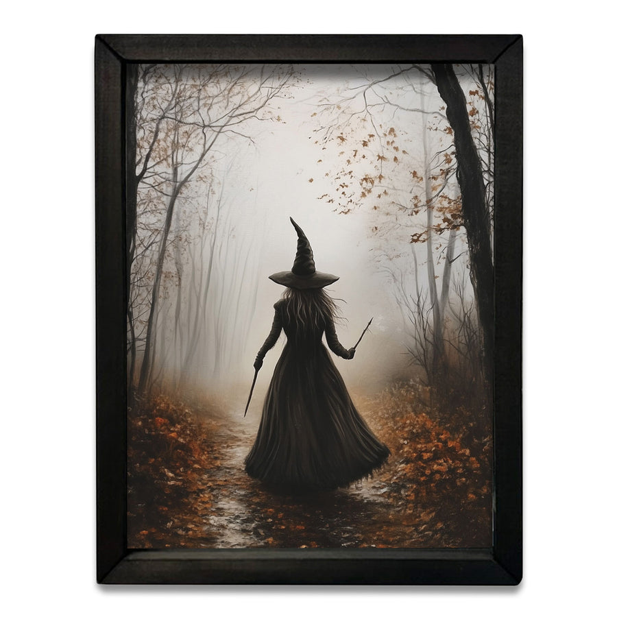 Walking Witch Framed Wall Art