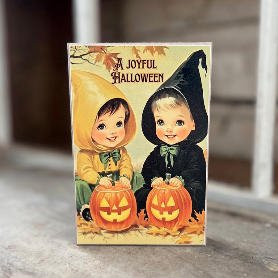 Joyful Halloween Wood Block