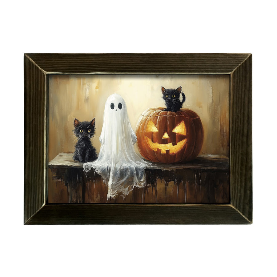 Halloween Kittens Framed Wall Art