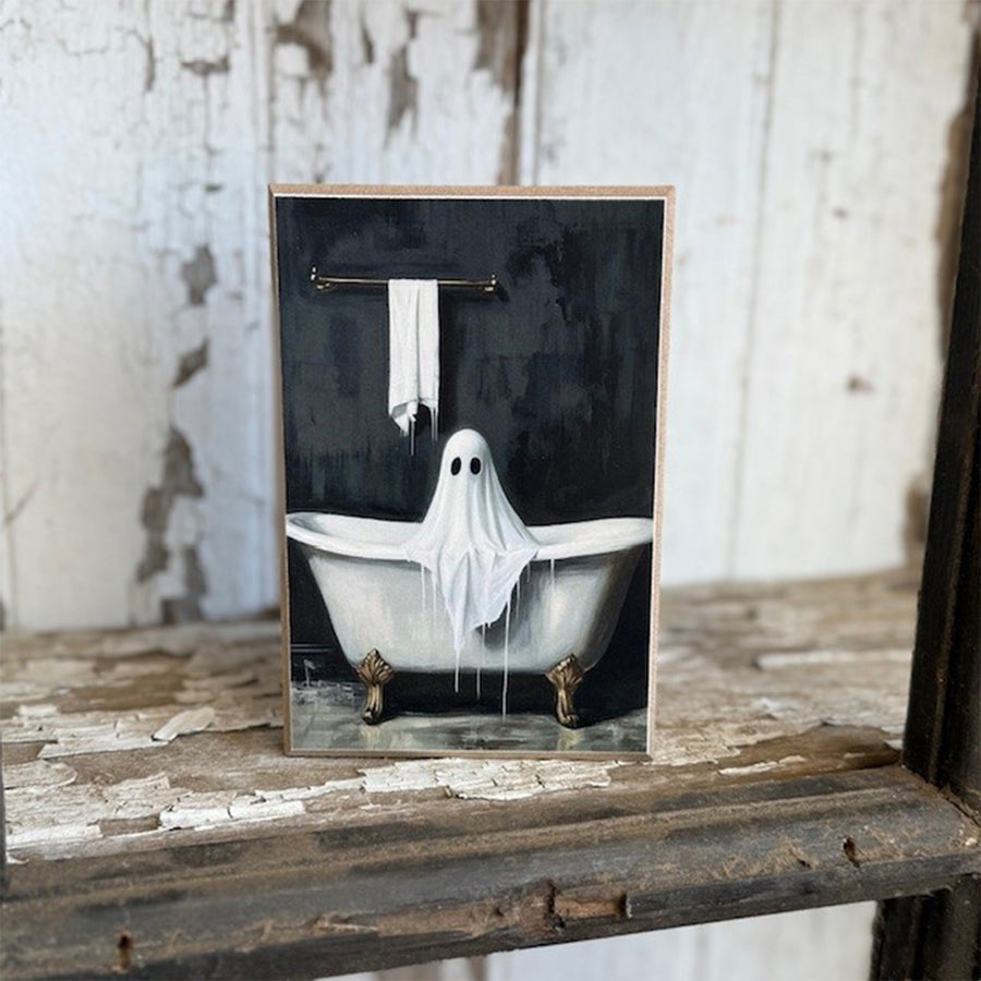Bathtub Ghost Wood Block
