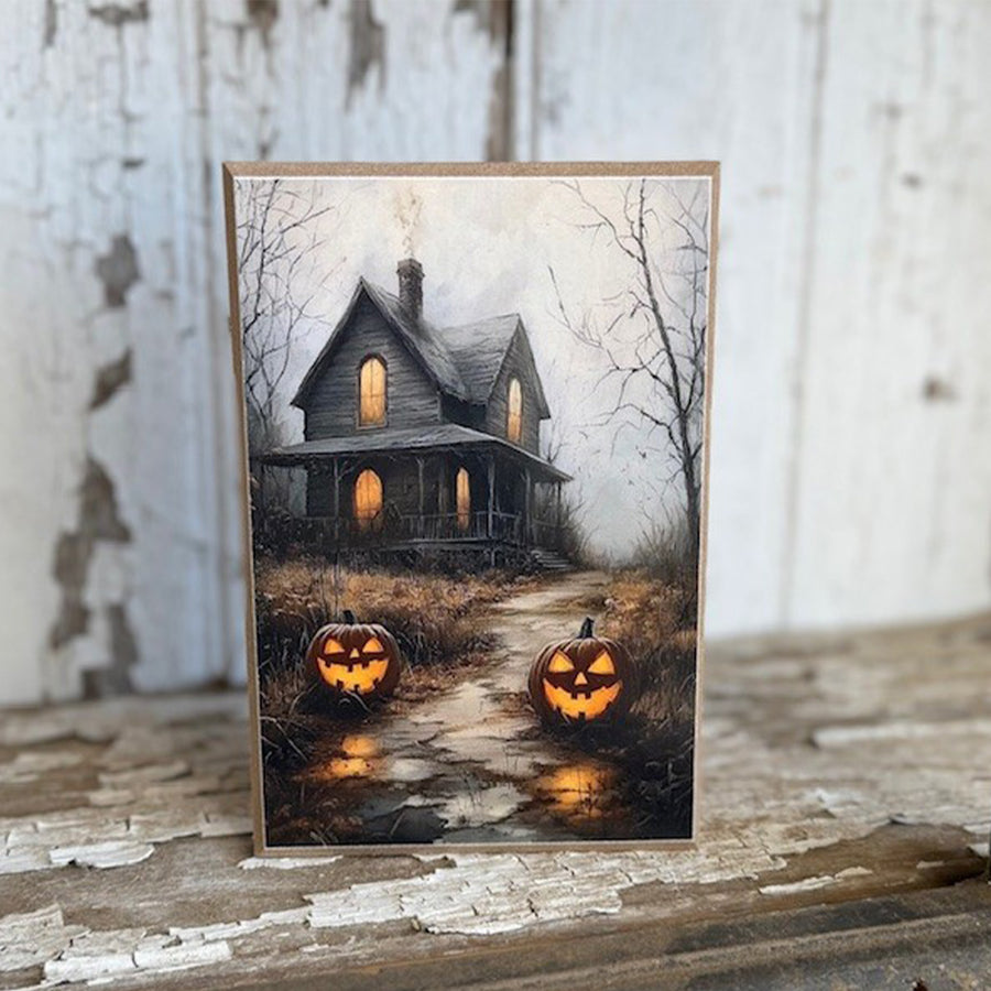 Spooky Way Wood Block
